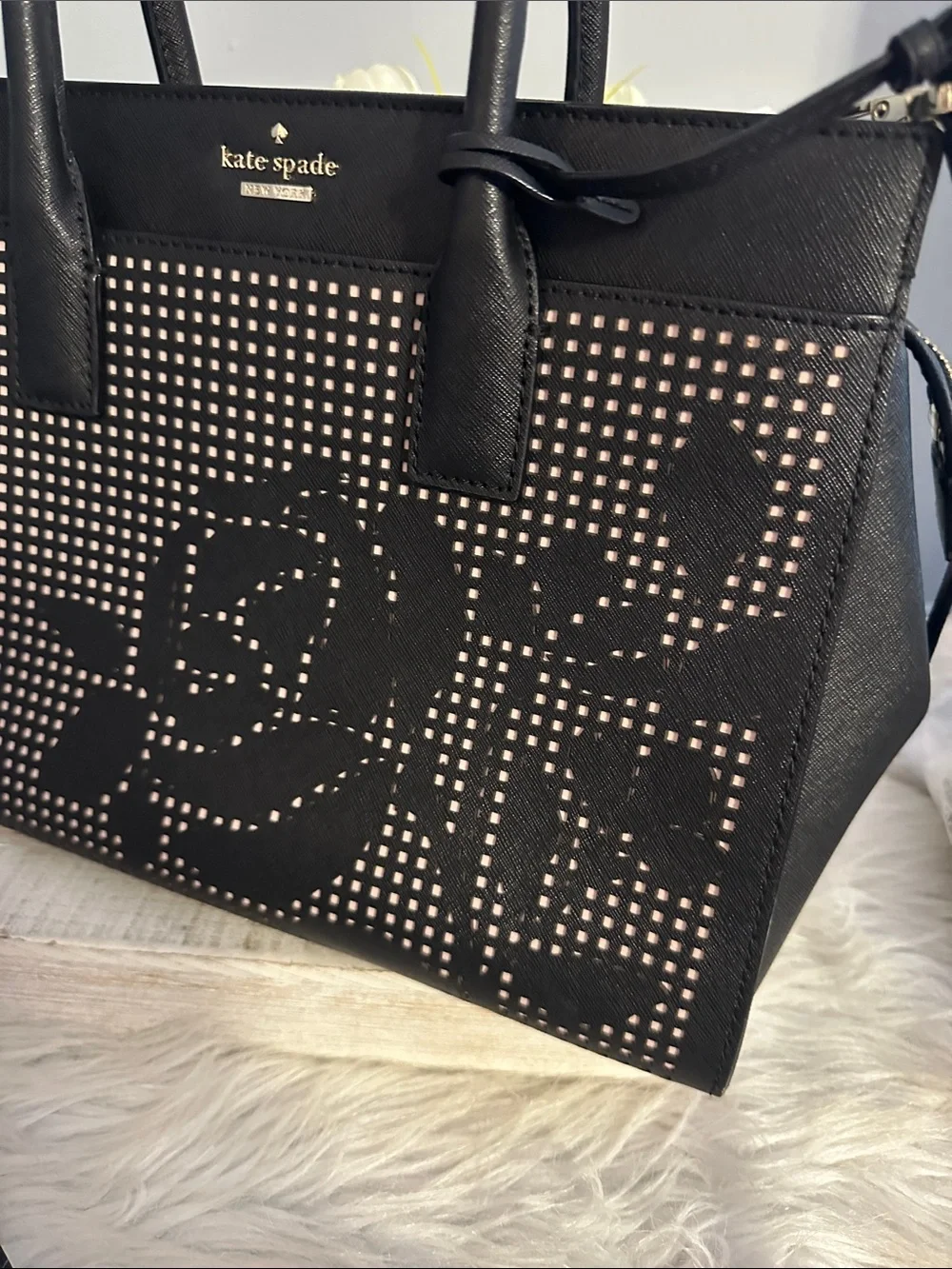 Kate spade Cameron street candace perforated rose bag